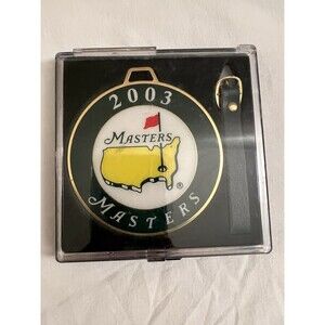 2003 Masters Tournament Bag Tag w/ Case & Strap Augusta National (Mike Weir Won)